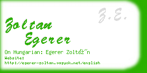 zoltan egerer business card